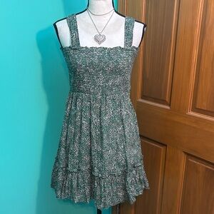 Aerie Green Floral Mini Dress